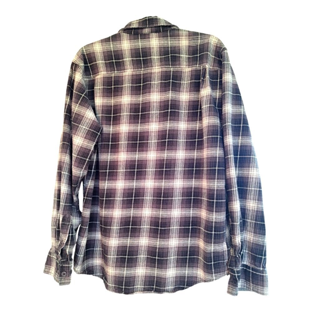 Weatherproof Vintage Flannel 100% Cotton Plaid Button Down Men's size XL Black - Picture 2 of 10